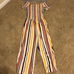 Striped Romper/ jumpsuit size M